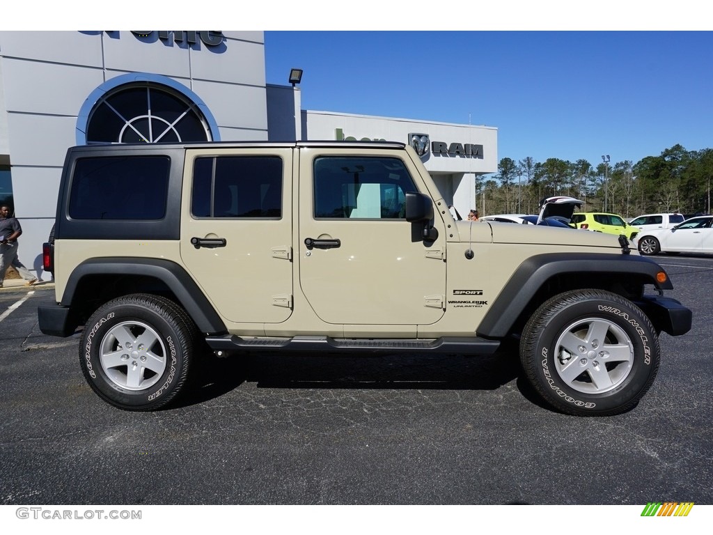 2018 Wrangler Unlimited Sport 4x4 - Gobi / Black photo #14