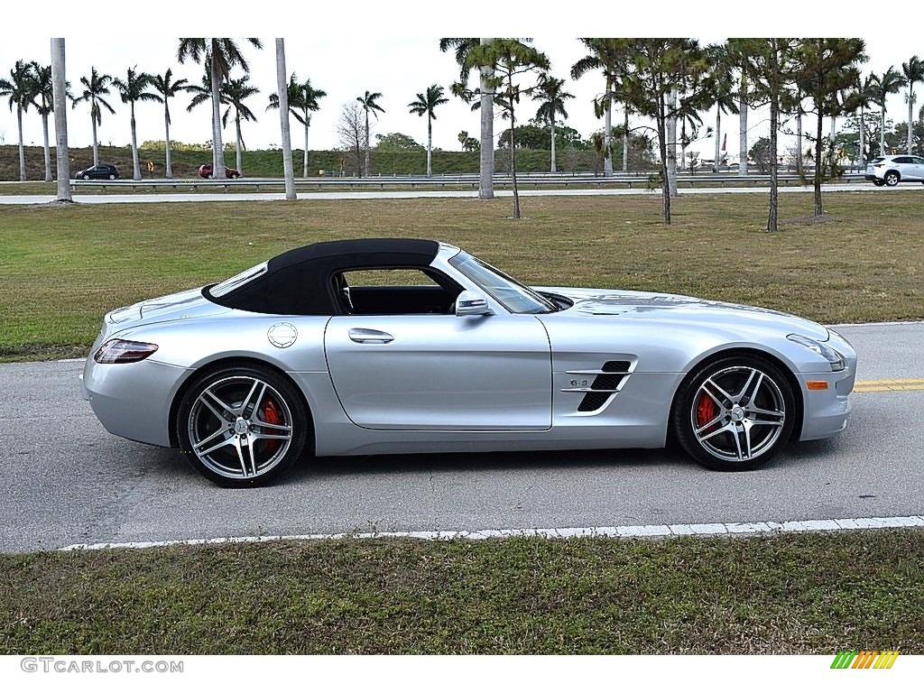 2012 SLS AMG Roadster - Iridium Silver Metallic / designo Light Brown Natural Woven photo #2