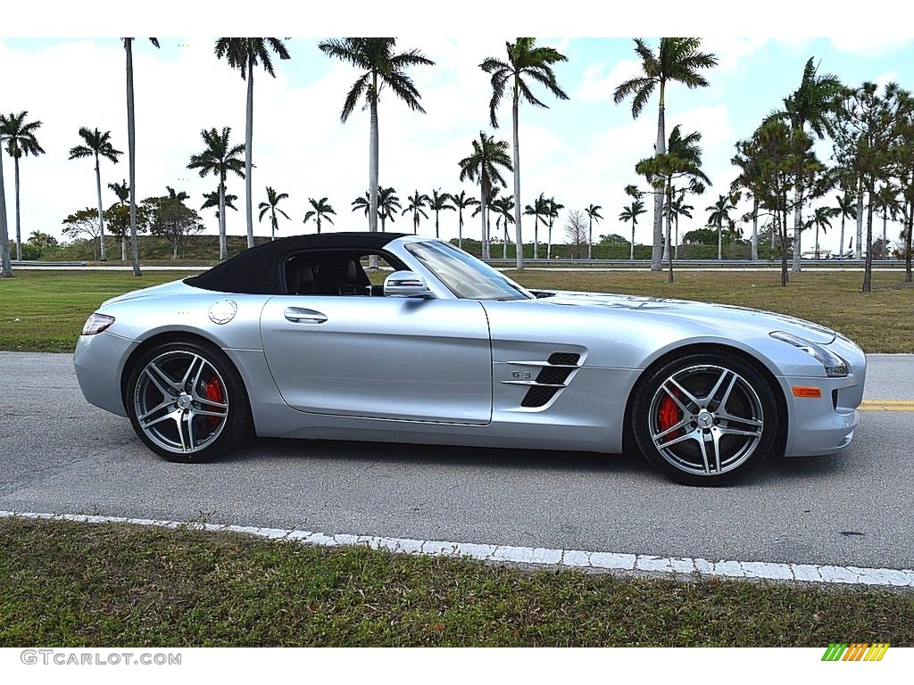2012 SLS AMG Roadster - Iridium Silver Metallic / designo Light Brown Natural Woven photo #4