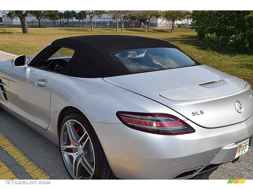 2012 SLS AMG Roadster - Iridium Silver Metallic / designo Light Brown Natural Woven photo #6