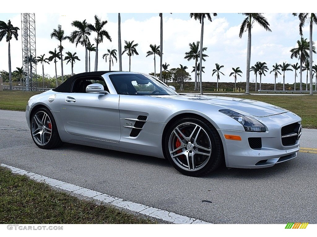 2012 SLS AMG Roadster - Iridium Silver Metallic / designo Light Brown Natural Woven photo #10