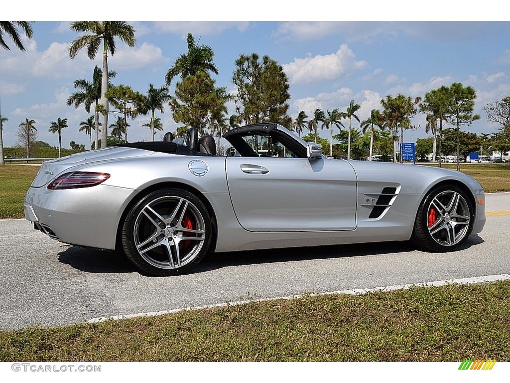 2012 SLS AMG Roadster - Iridium Silver Metallic / designo Light Brown Natural Woven photo #14