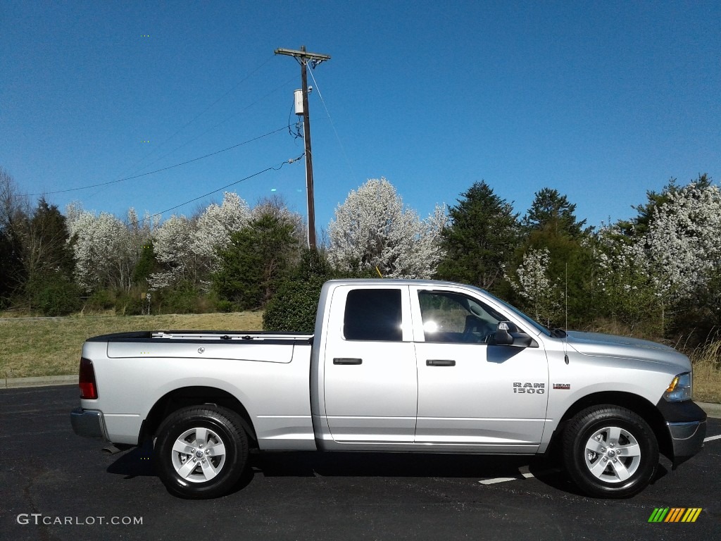 2018 1500 Tradesman Quad Cab 4x4 - Bright Silver Metallic / Black/Diesel Gray photo #5