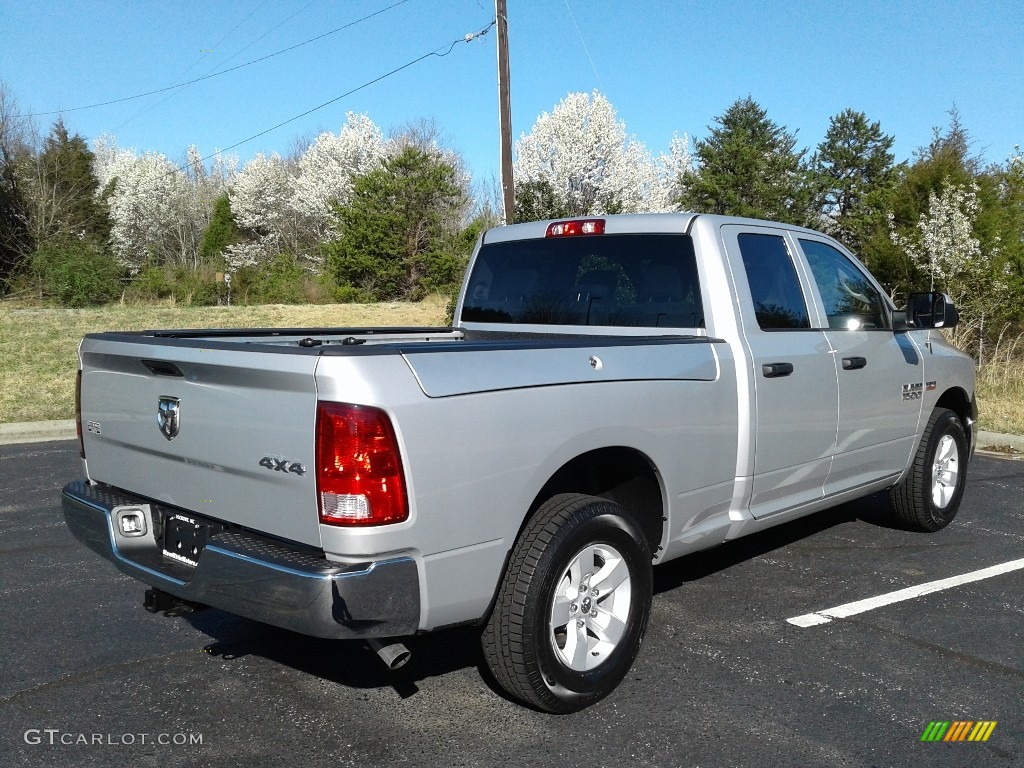 2018 1500 Tradesman Quad Cab 4x4 - Bright Silver Metallic / Black/Diesel Gray photo #6
