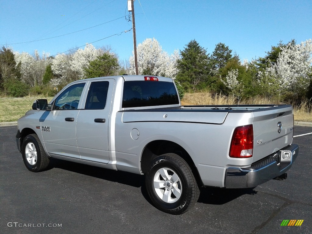 2018 1500 Tradesman Quad Cab 4x4 - Bright Silver Metallic / Black/Diesel Gray photo #8