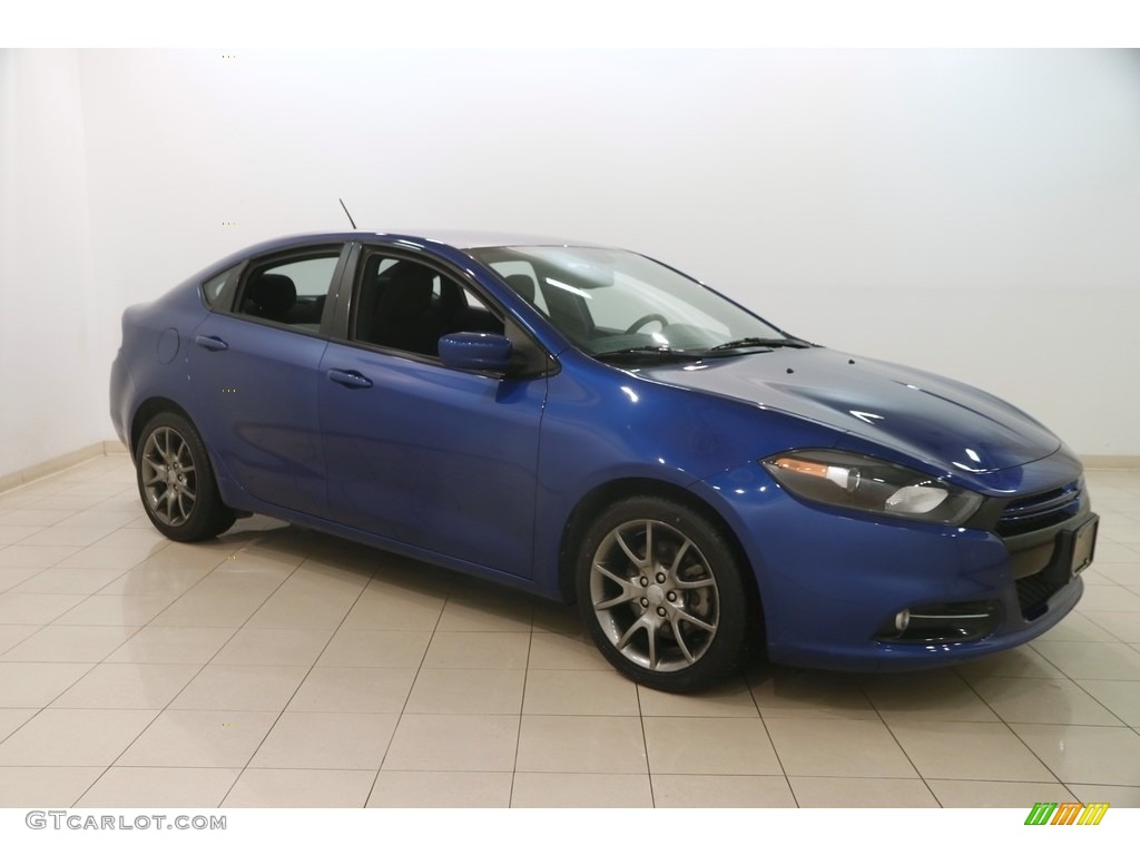 2013 Dart SXT - Blue Streak Pearl Coat / Black/Light Diesel Gray photo #1