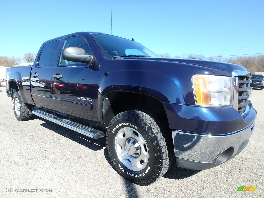 2010 Sierra 2500HD SLE Crew Cab 4x4 - Midnight Blue Metallic / Ebony photo #4