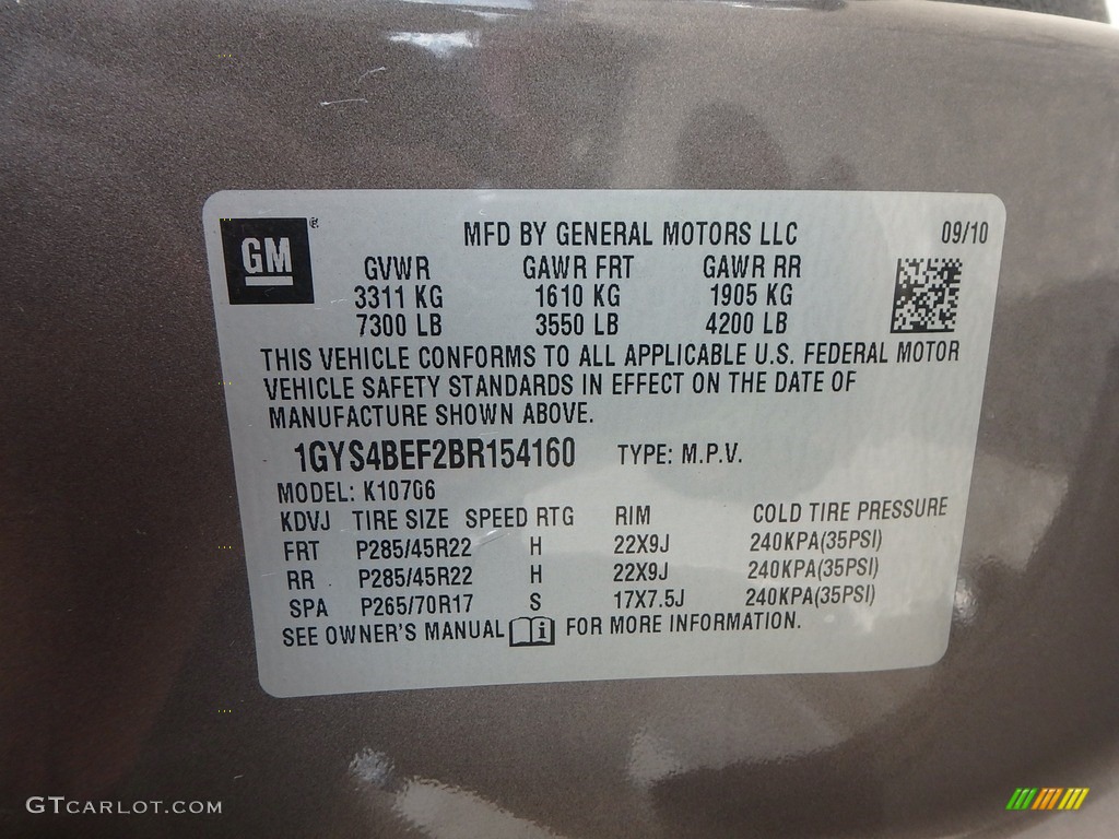 2011 Escalade Luxury AWD - Mocha Steel Metallic / Ebony/Ebony photo #21