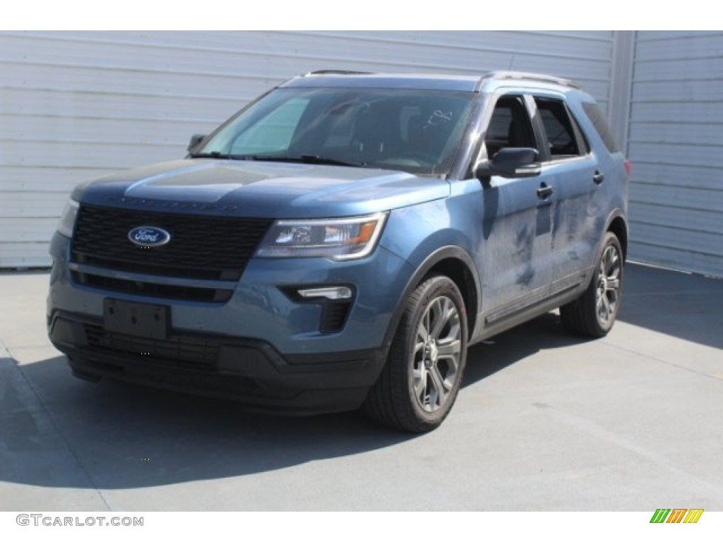 2018 Explorer Sport 4WD - Blue Metallic / Ebony Black photo #3