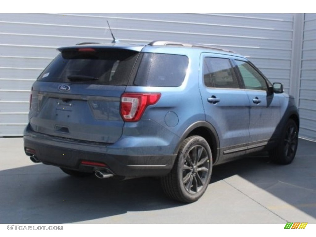 2018 Explorer XLT - Blue Metallic / Ebony Black photo #8