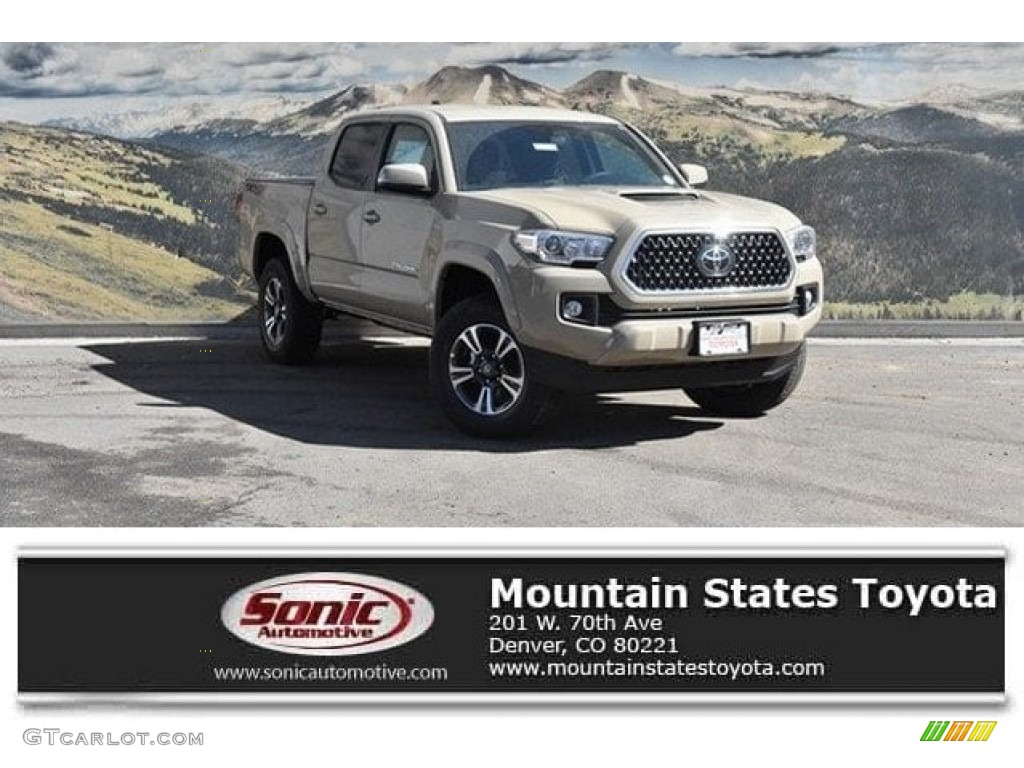 2018 Tacoma TRD Sport Double Cab 4x4 - Quicksand / Cement Gray photo #1