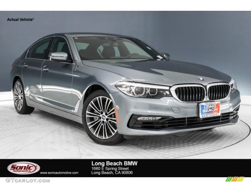 2018 5 Series 530i Sedan - Bluestone Metallic / Black photo #1