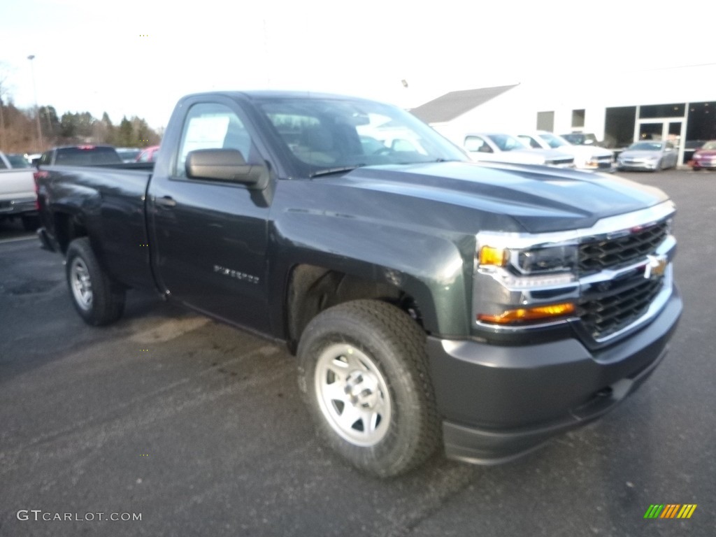 2018 Silverado 1500 WT Regular Cab 4x4 - Graphite Metallic / Dark Ash/Jet Black photo #7