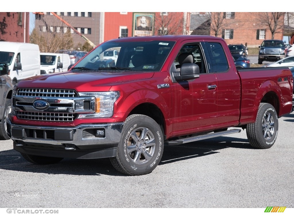 2018 F150 XLT SuperCab 4x4 - Ruby Red / Earth Gray photo #1