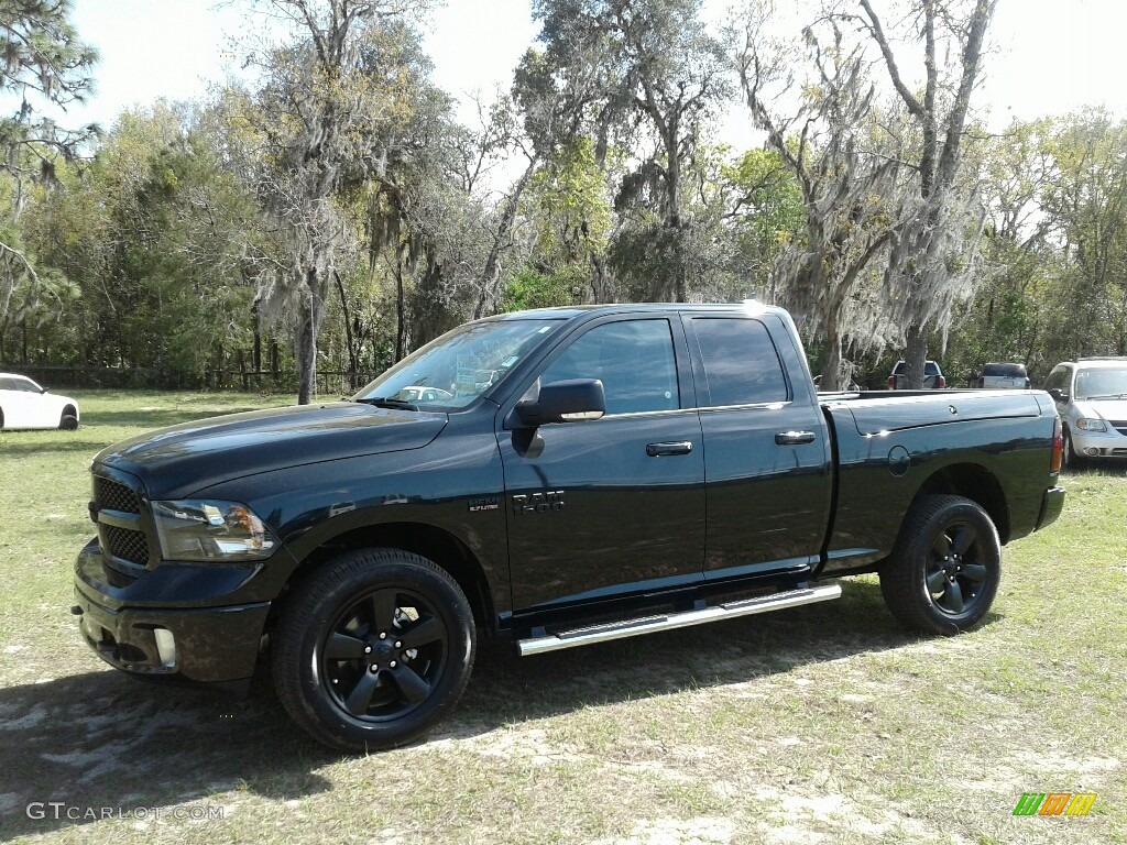 2018 1500 Big Horn Quad Cab 4x4 - Brilliant Black Crystal Pearl / Black/Diesel Gray photo #1