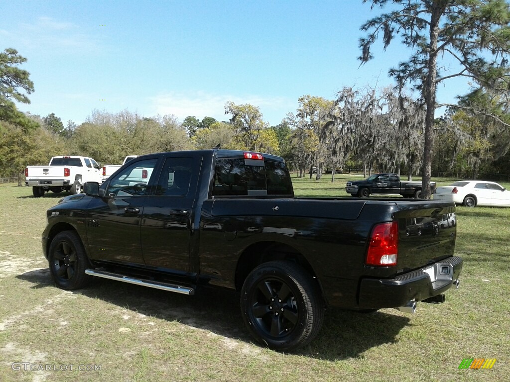 2018 1500 Big Horn Quad Cab 4x4 - Brilliant Black Crystal Pearl / Black/Diesel Gray photo #2