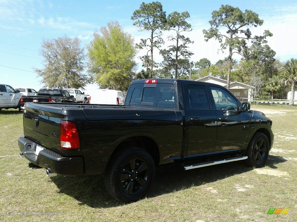 2018 1500 Big Horn Quad Cab 4x4 - Brilliant Black Crystal Pearl / Black/Diesel Gray photo #4