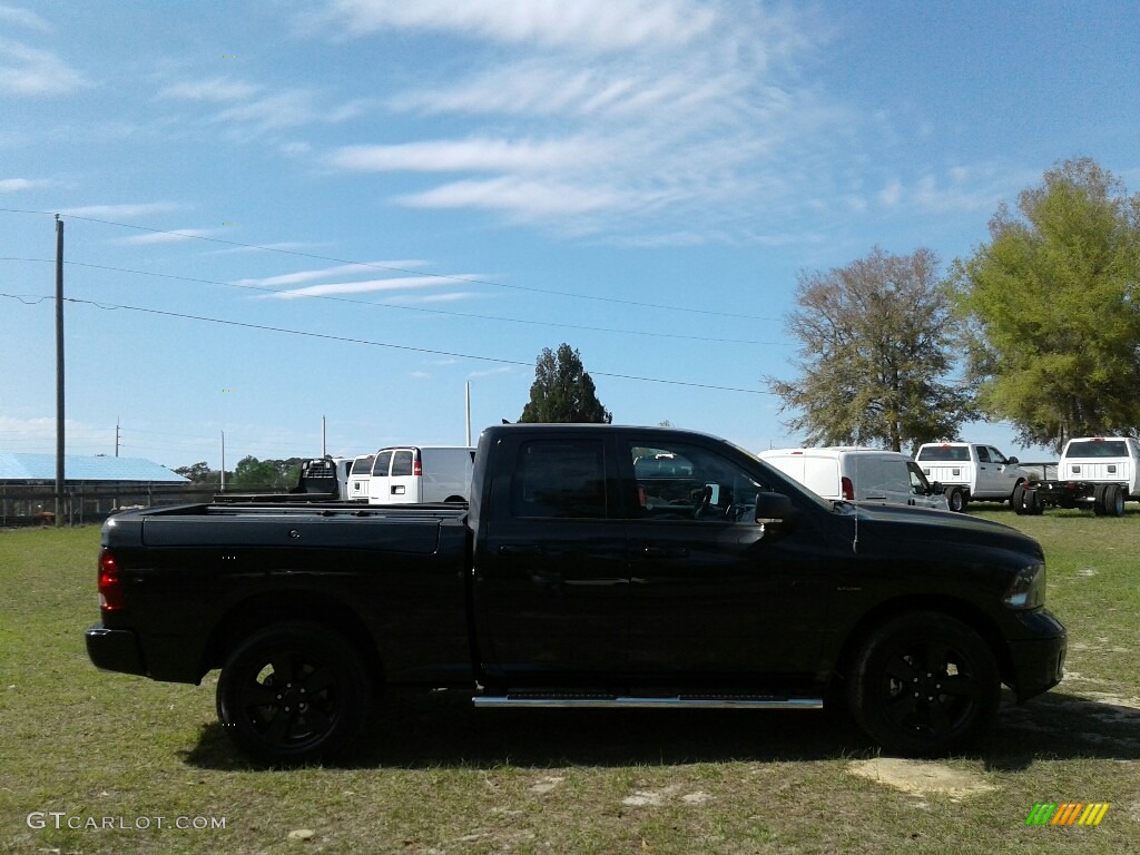 2018 1500 Big Horn Quad Cab 4x4 - Brilliant Black Crystal Pearl / Black/Diesel Gray photo #5