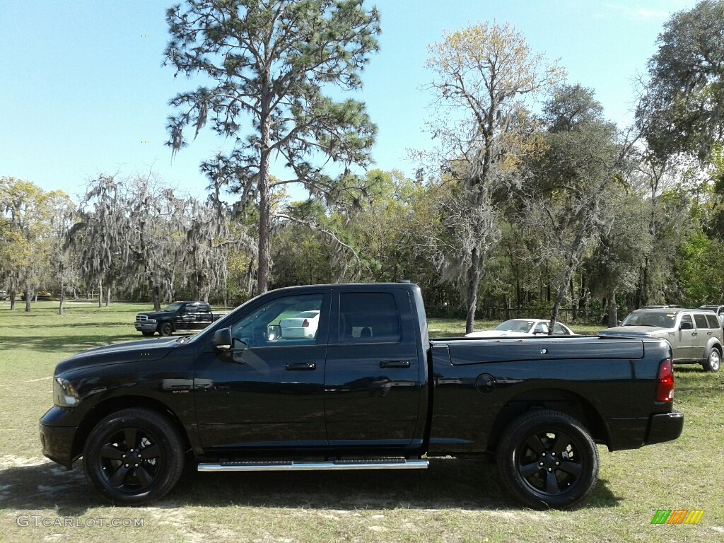 2018 1500 Big Horn Quad Cab 4x4 - Brilliant Black Crystal Pearl / Black/Diesel Gray photo #12
