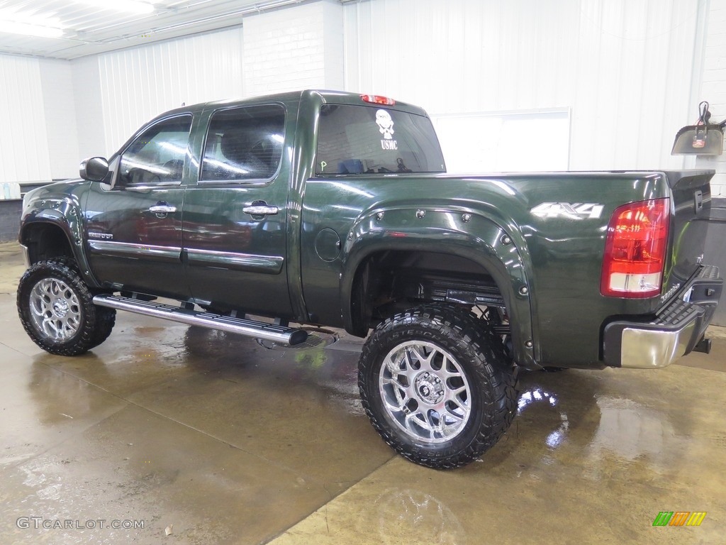 2013 Sierra 1500 SLE Crew Cab 4x4 - Mineral Green Metallic / Ebony photo #7