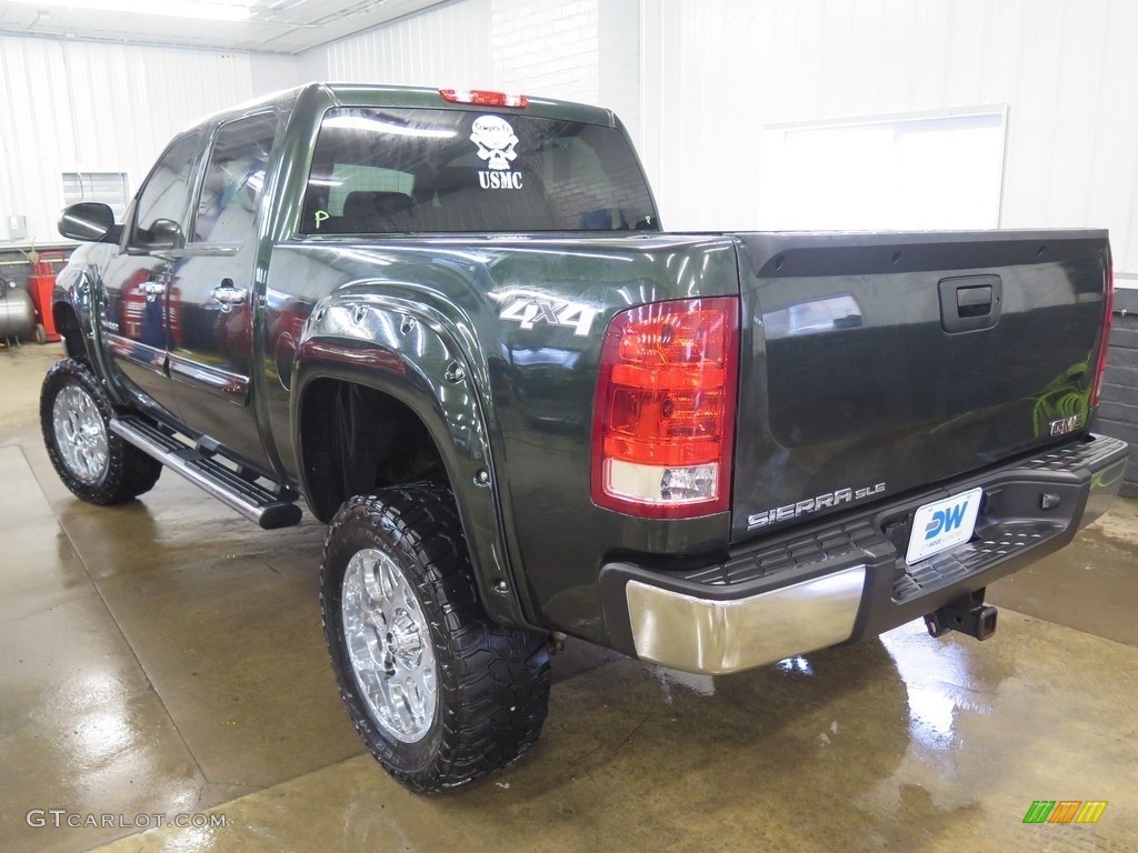 2013 Sierra 1500 SLE Crew Cab 4x4 - Mineral Green Metallic / Ebony photo #8