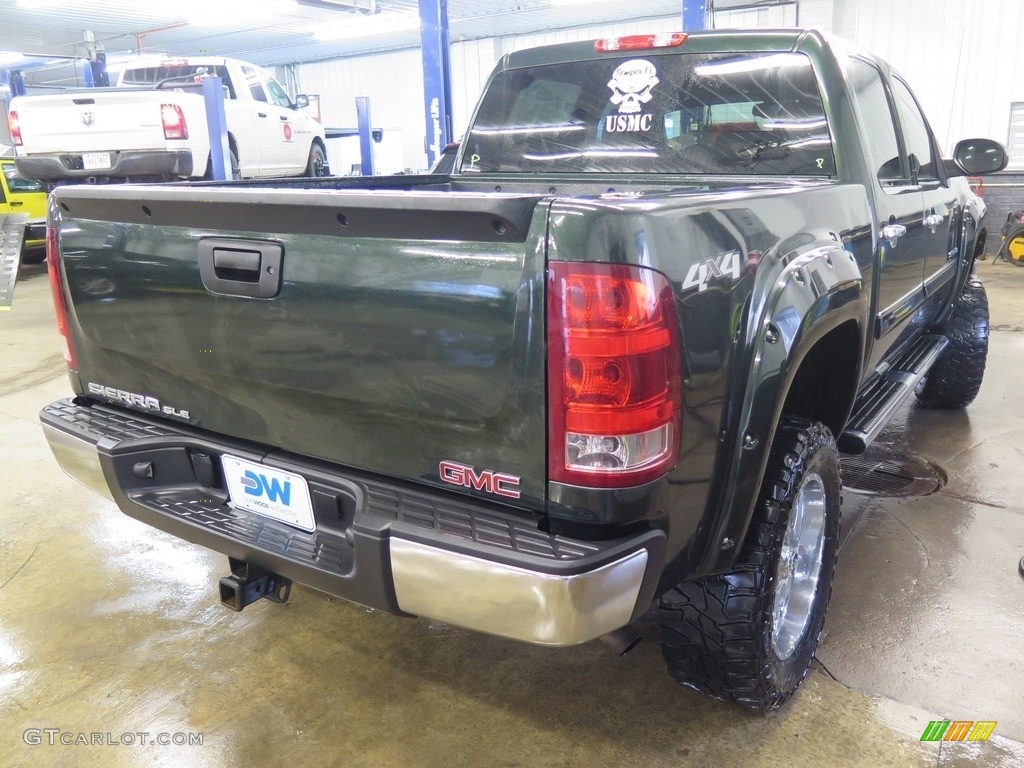 2013 Sierra 1500 SLE Crew Cab 4x4 - Mineral Green Metallic / Ebony photo #10