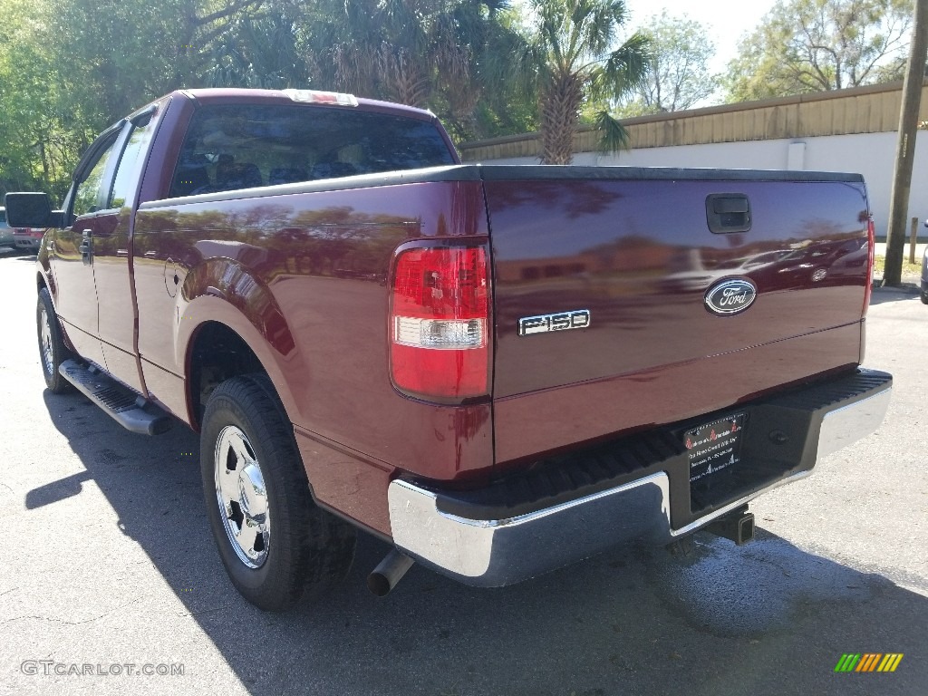 2005 F150 XLT SuperCab - Dark Toreador Red Metallic / Medium Flint/Dark Flint Grey photo #5