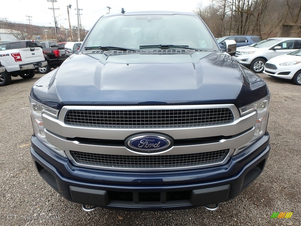 2018 F150 Platinum SuperCrew 4x4 - Blue Jeans / Dark Marsala photo #8