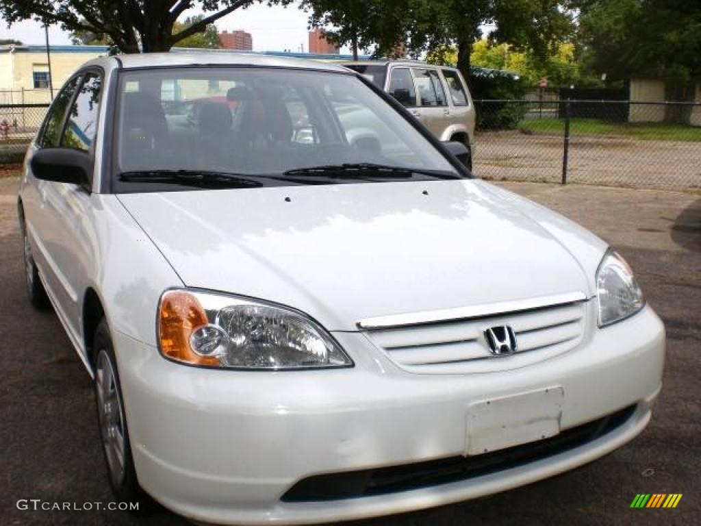 2003 Civic LX Sedan - Taffeta White / Gray photo #1