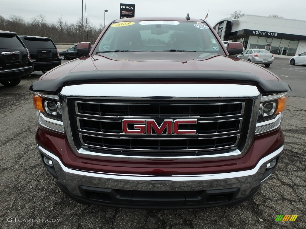 2015 Sierra 1500 SLE Double Cab 4x4 - Sonoma Red Metallic / Jet Black photo #2