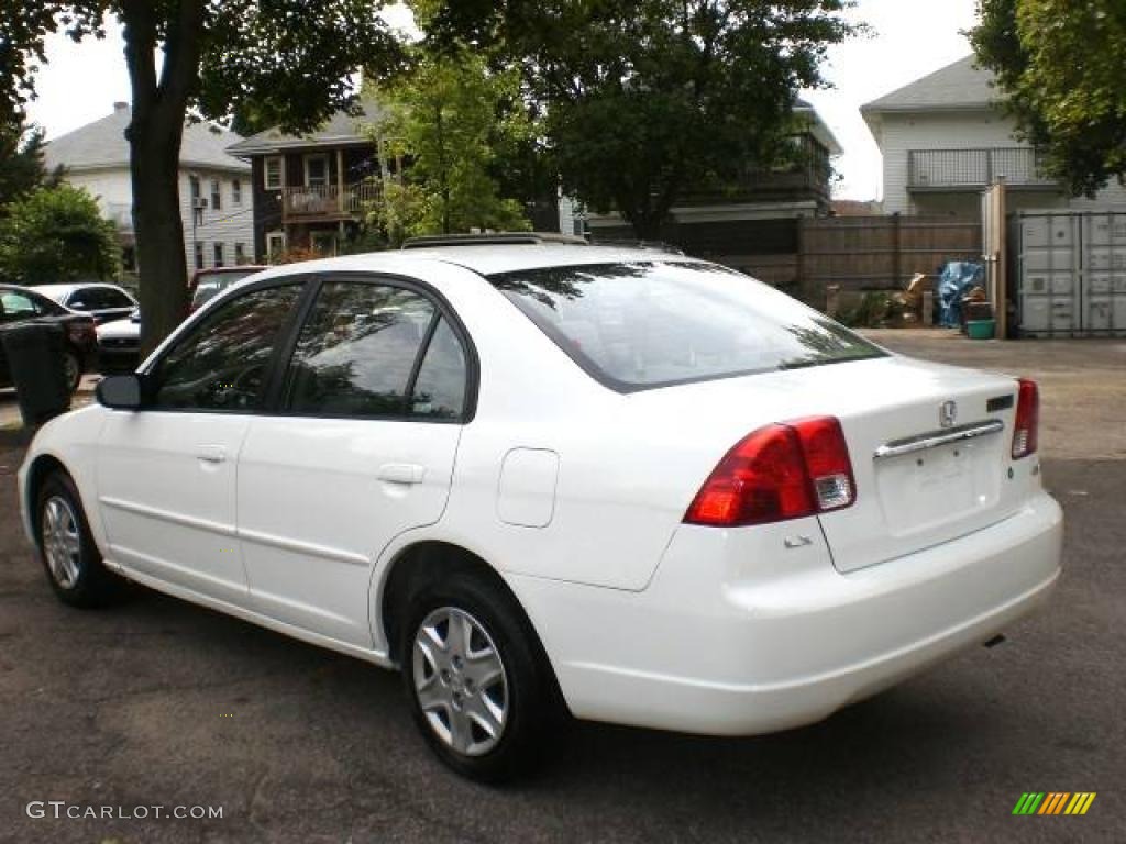 2003 Civic LX Sedan - Taffeta White / Gray photo #7