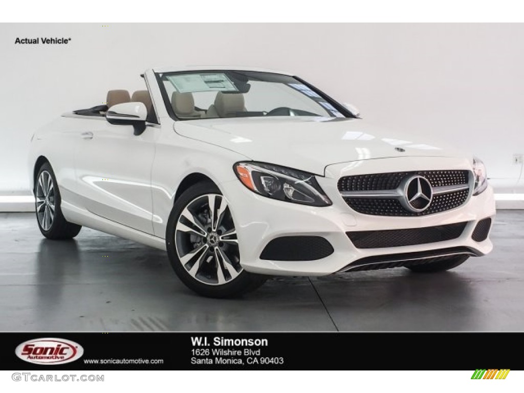 2018 C 300 Cabriolet - Polar White / Silk Beige/Black photo #1