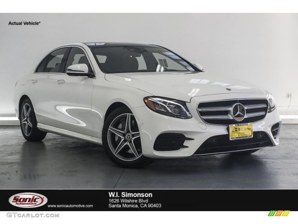 2018 E 300 Sedan - Polar White / Saddle Brown/Black photo #1