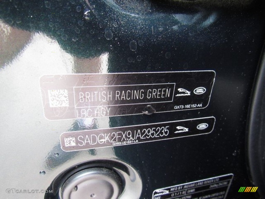 2018 F-PACE 25t AWD Prestige - British Racing Green Metallic / Ebony photo #41