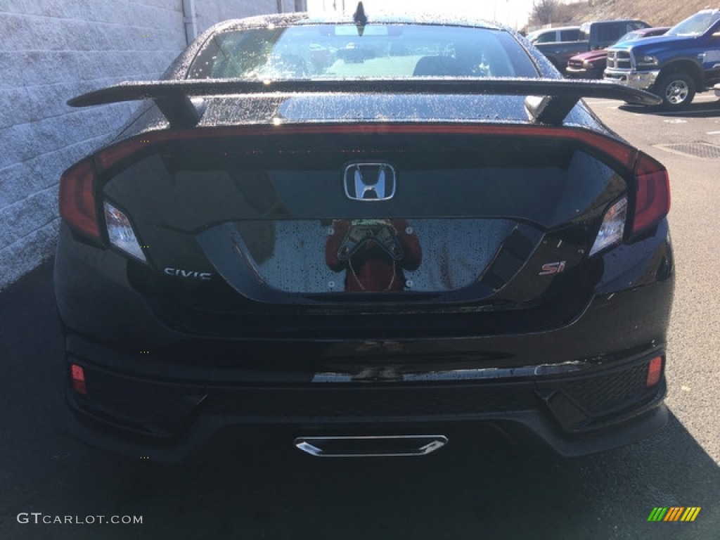 2018 Civic Si Coupe - Crystal Black Pearl / Black photo #5