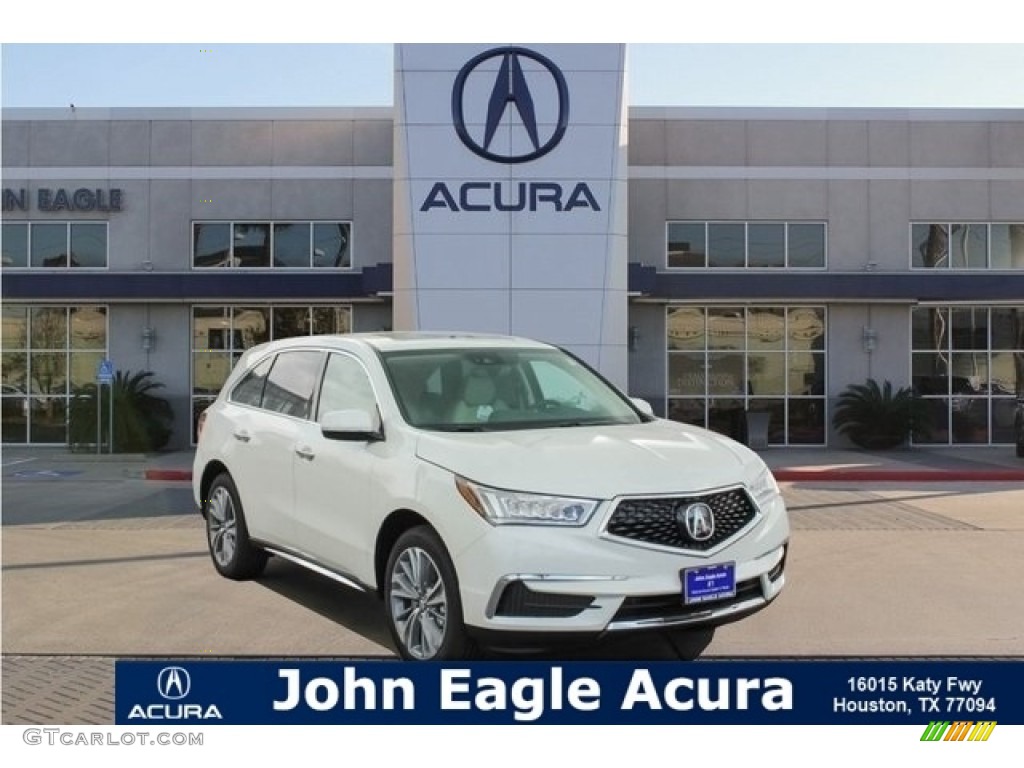 2018 MDX Technology SH-AWD - White Diamond Pearl / Parchment photo #1