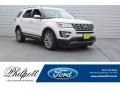 White Platinum 2017 Ford Explorer Limited