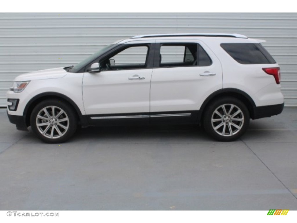2017 Explorer Limited - White Platinum / Ebony Black photo #7