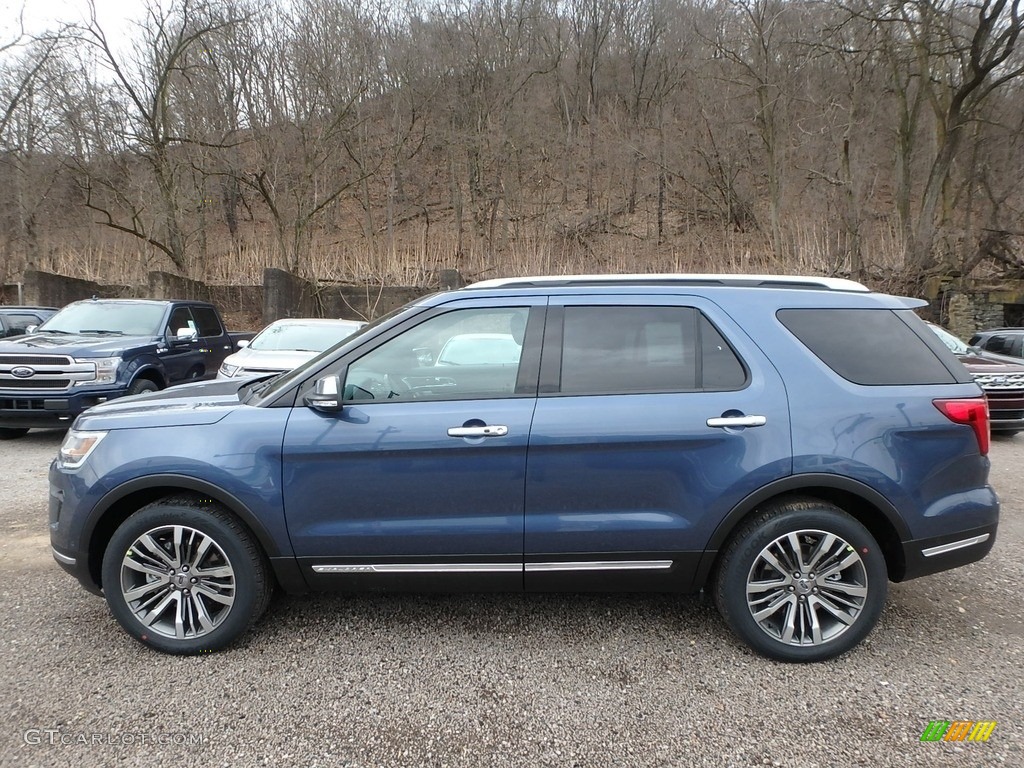 2018 Explorer Platinum 4WD - Blue Metallic / Ebony Black photo #6