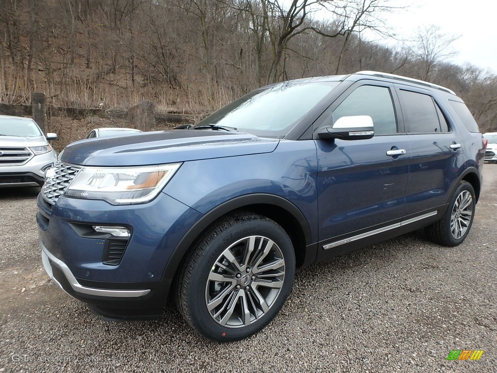 2018 Explorer Platinum 4WD - Blue Metallic / Ebony Black photo #7