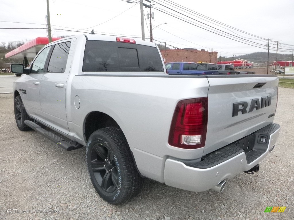 2018 1500 Sport Crew Cab 4x4 - Bright Silver Metallic / Black photo #3