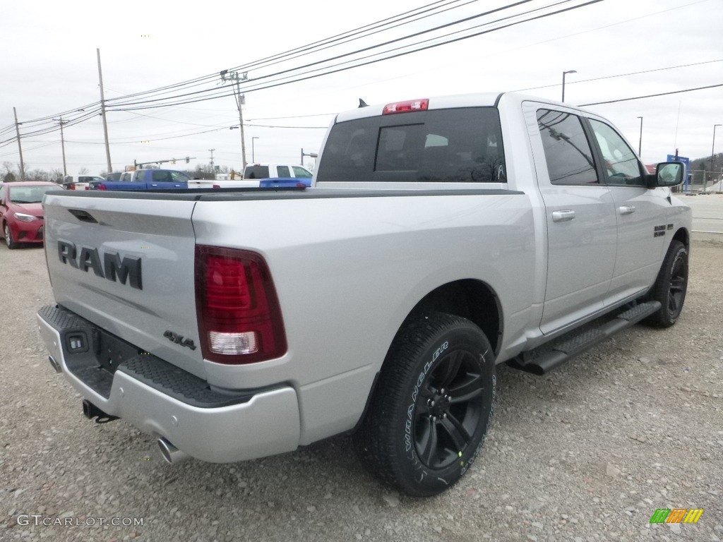 2018 1500 Sport Crew Cab 4x4 - Bright Silver Metallic / Black photo #5