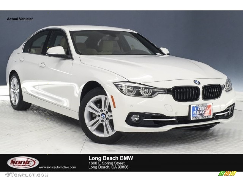 2018 3 Series 330i Sedan - Alpine White / Venetian Beige photo #1