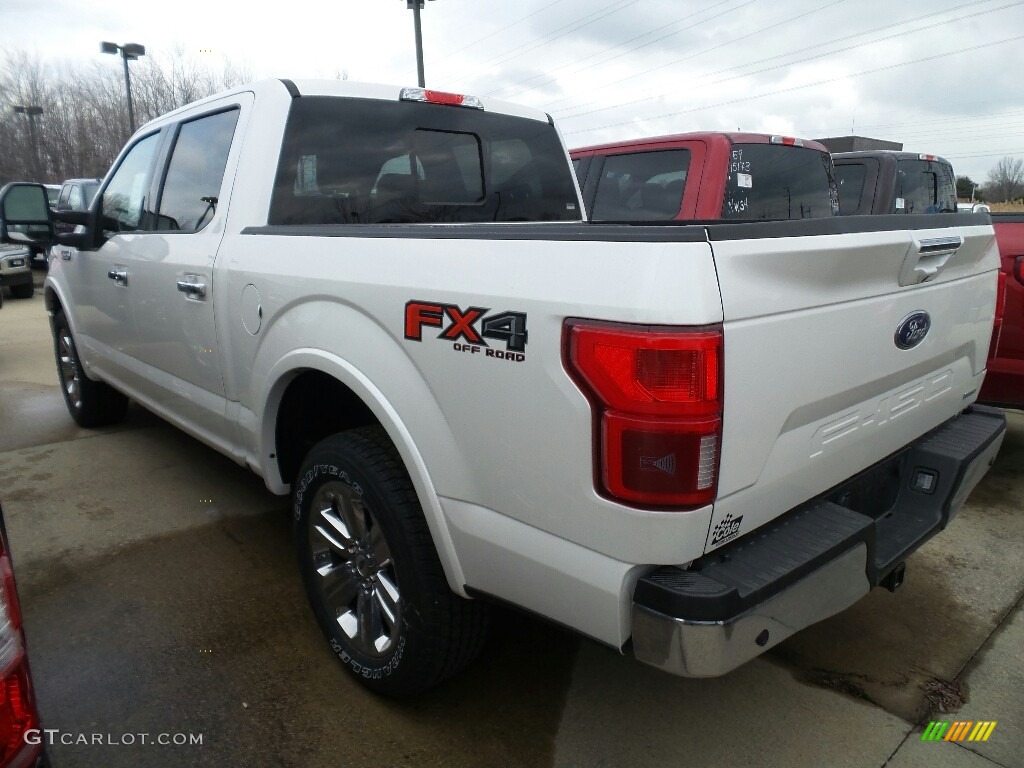 2018 F150 Lariat SuperCrew 4x4 - White Platinum / Black photo #3