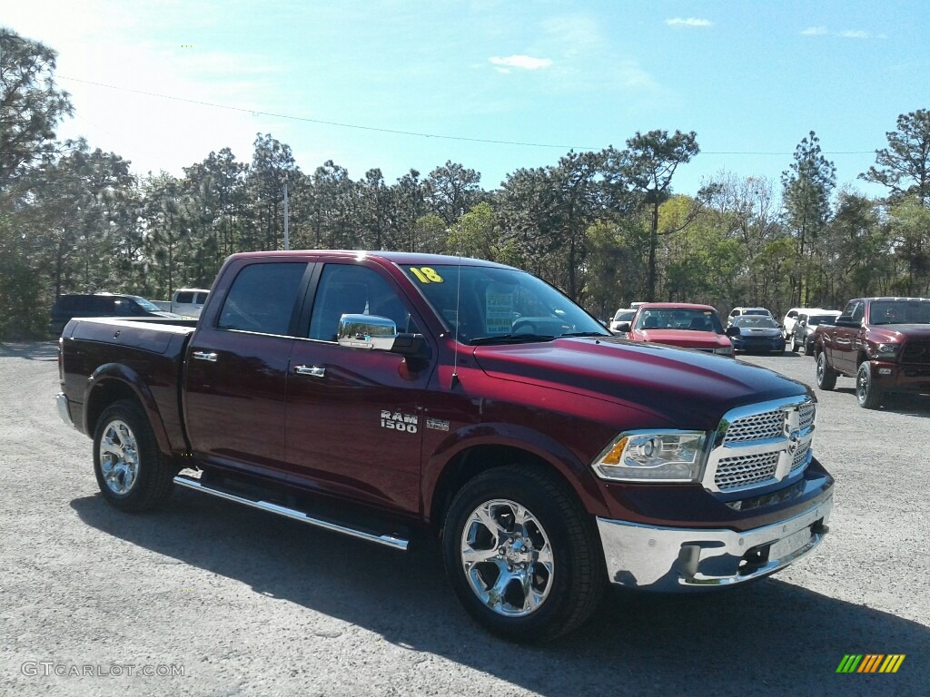 2018 1500 Laramie Crew Cab - Delmonico Red Pearl / Black photo #7