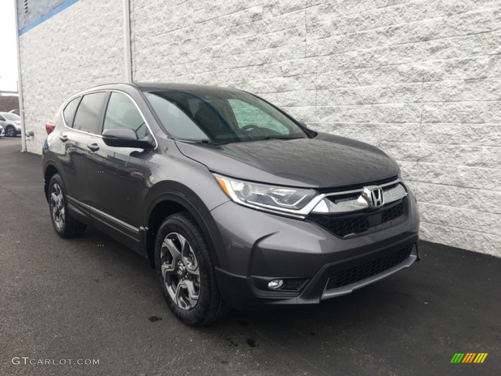 2018 CR-V EX AWD - Modern Steel Metallic / Black photo #1