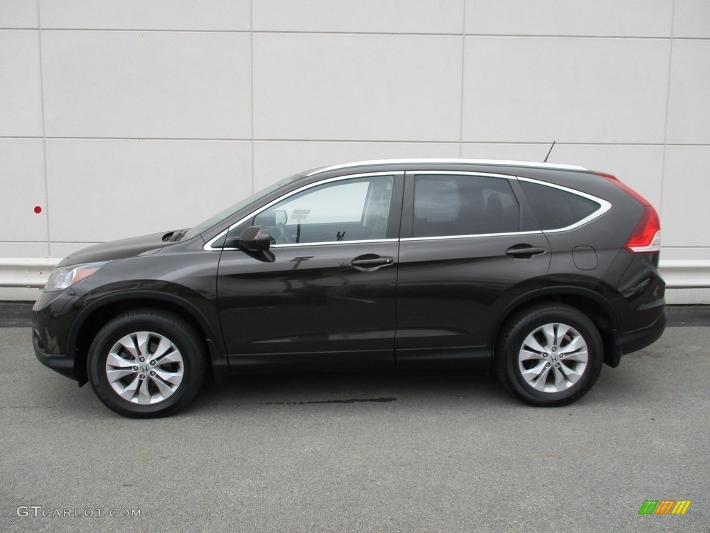 2014 CR-V EX-L AWD - Kona Coffee Metallic / Black photo #2