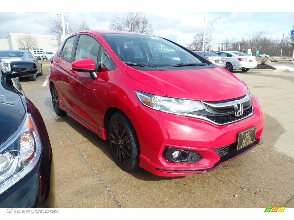 Milano Red 2018 Honda Fit Sport Exterior Photo #125882702