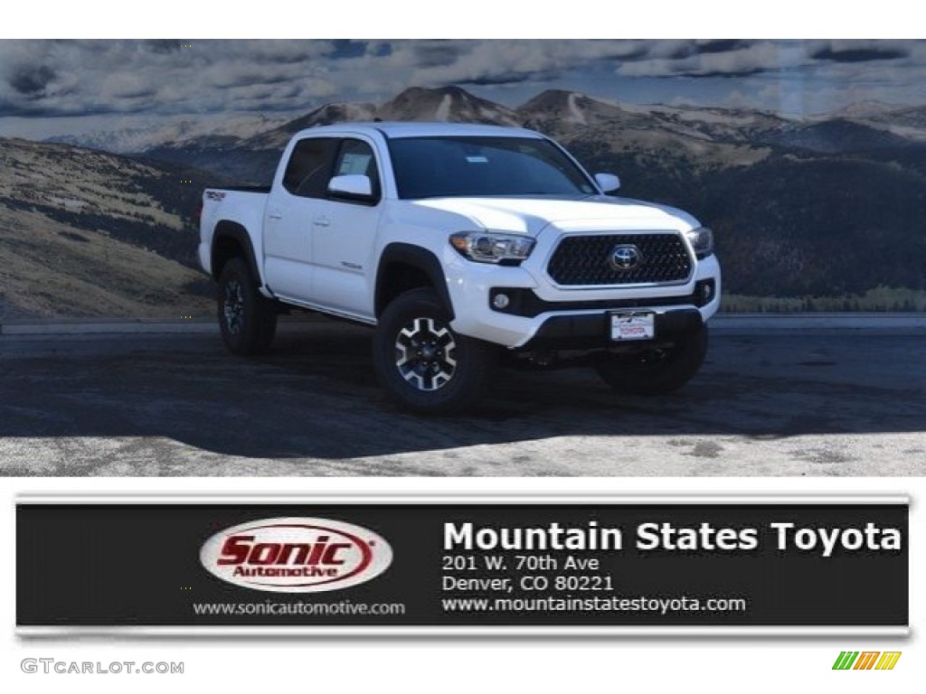 2018 Tacoma TRD Off Road Double Cab 4x4 - Super White / Black photo #1