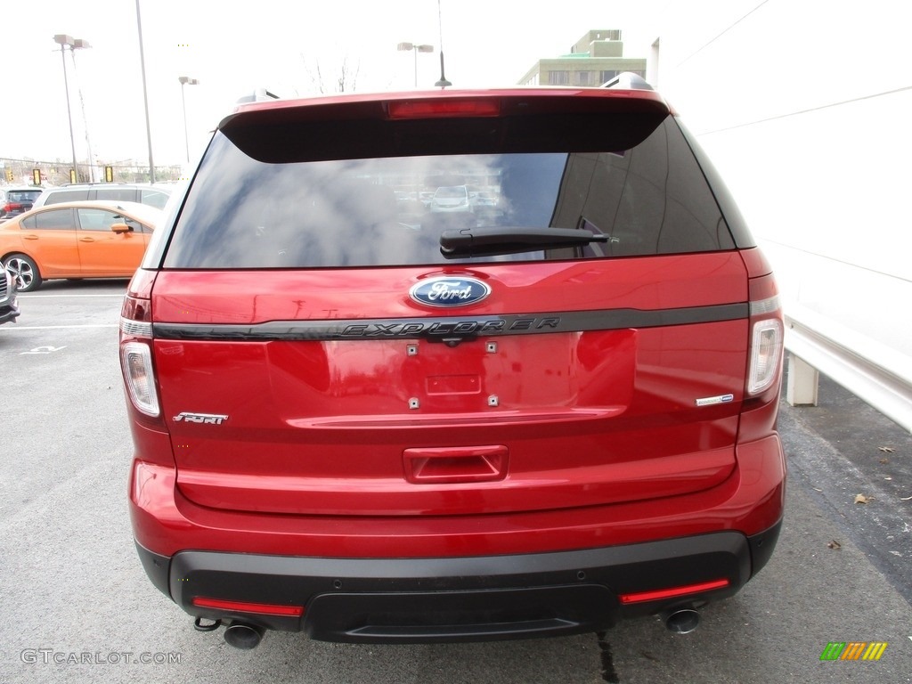 2014 Explorer Sport 4WD - Ruby Red / Sport Charcoal Black/Sienna photo #4